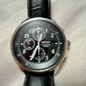 Seiko Black Chronograph 40mm SNDC33